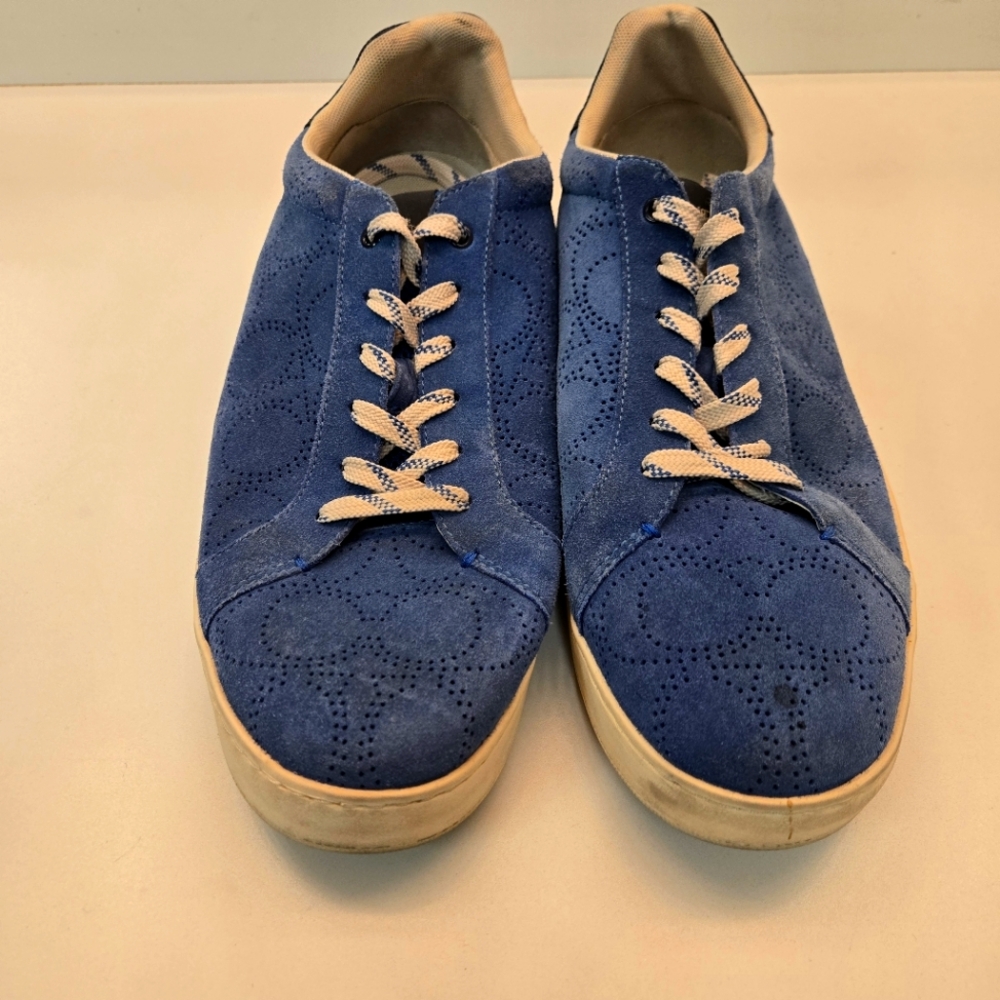 Mens Coach blue suede sneakers